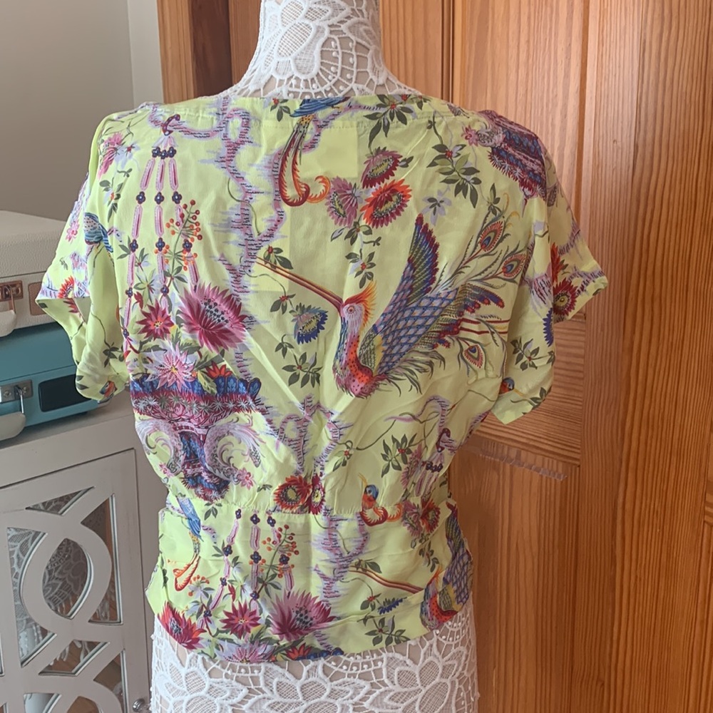 NWT Anthropologie Garden Silk Blouse - Picture 10 of 12